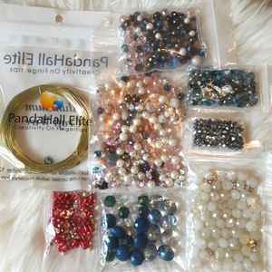 Crafting Diy jewelry making Faceted Bead and wire Bundle
